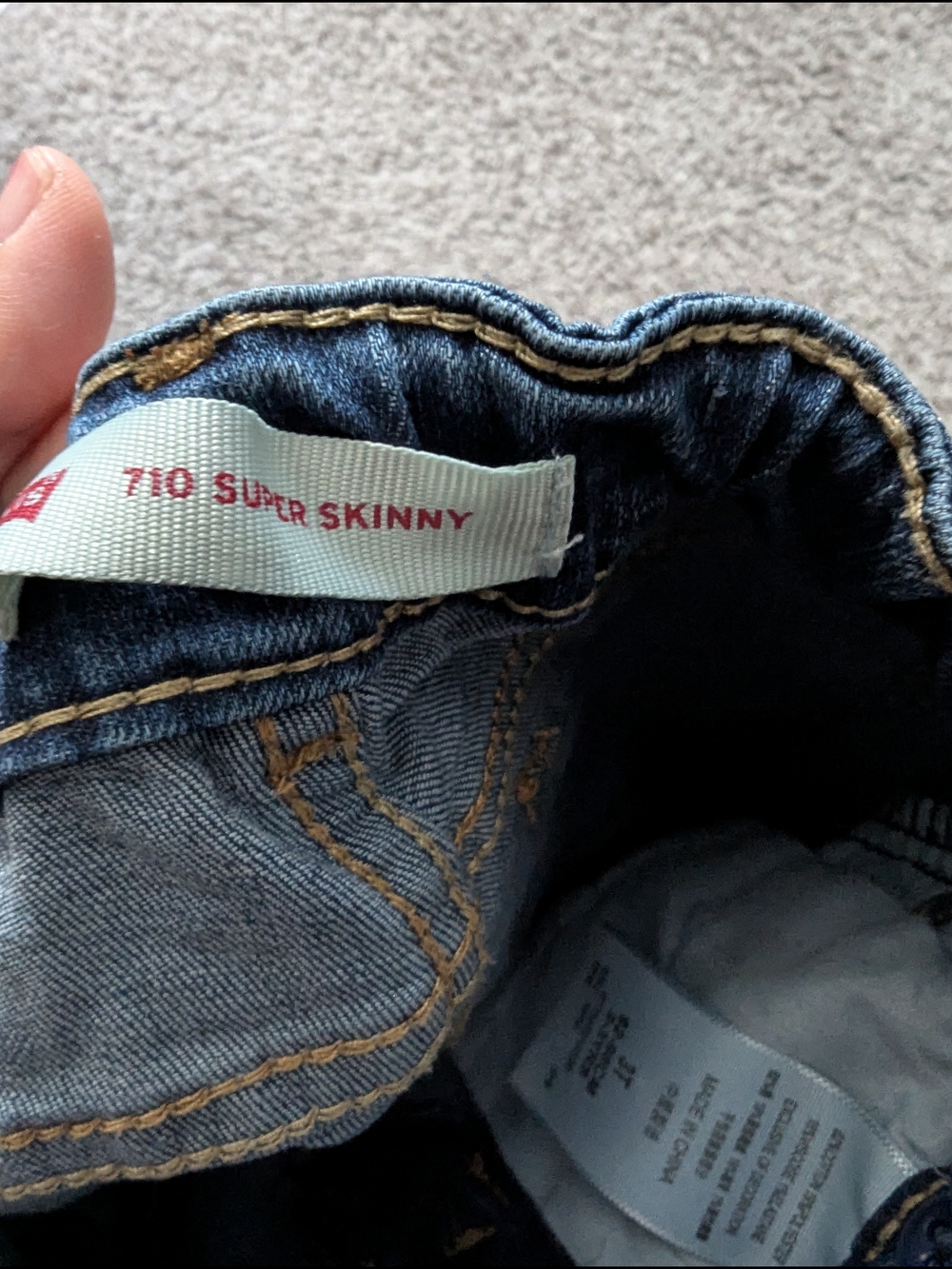 710 Super Skinny Jeans - Dark Blue Denim 3T